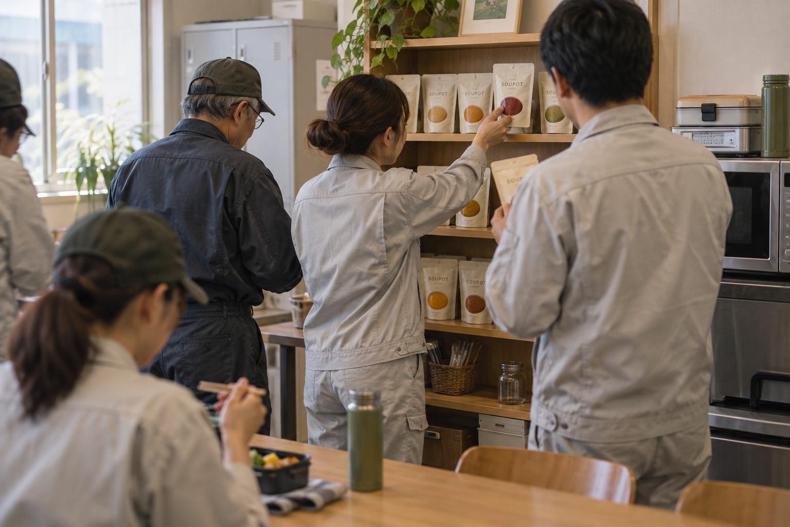 働く場所で食事を選ぶ人